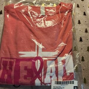 LOVE ♡ FAITH  Pink 'Heal Cancer' Graphic Tee, FREE SHIP